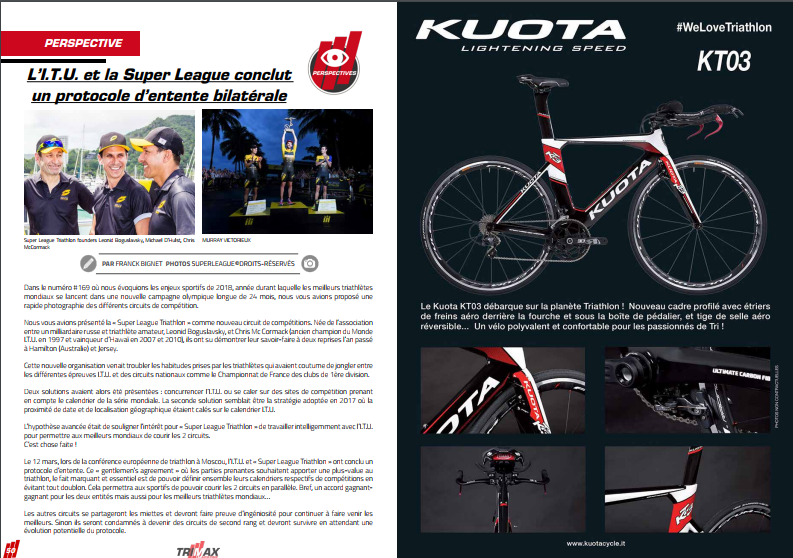 A lire dans TrimaX#173 :  L’I.T.U. et la Super League conclut un protocole d’entente bilatérale