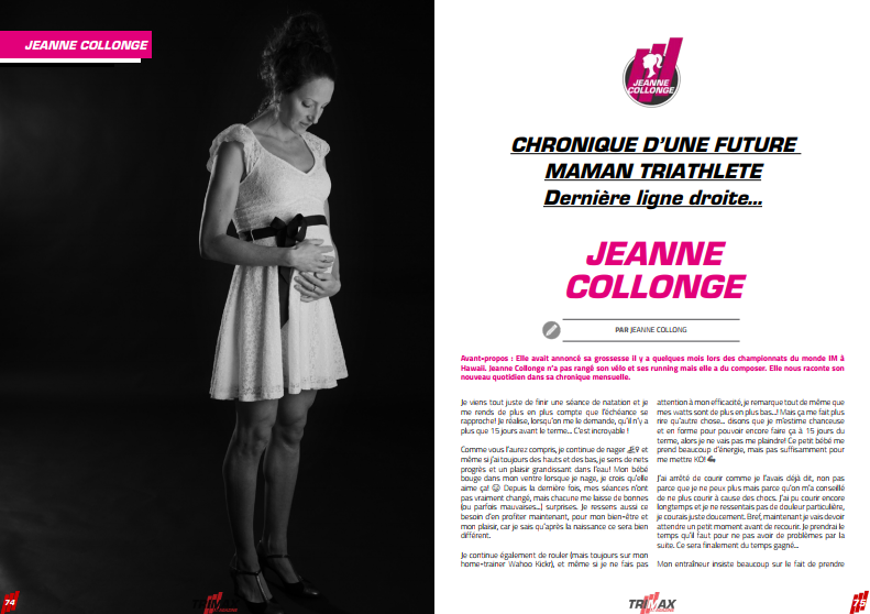 Dernière ligne droite pour Jeanne Collonge … à lire dans TrimaX#173