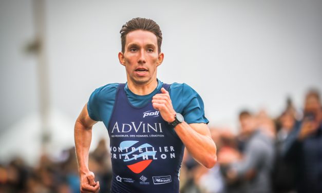Pierre Le Corre au départ du triathlon Indoor de Liévin – Coupe d’Europe